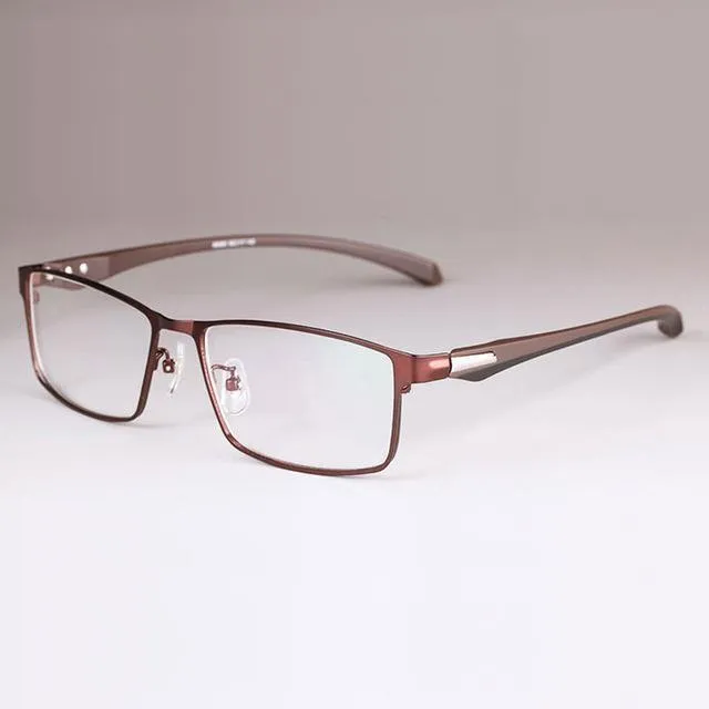 Brillengestell für Herren Eyewear Flexible Tempel Beine IP Galvanik Legierungsmaterial, Vollrand und Halbrand