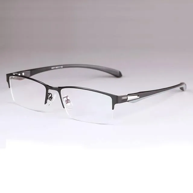 Brillengestell für Herren Eyewear Flexible Tempel Beine IP Galvanik Legierungsmaterial, Vollrand und Halbrand