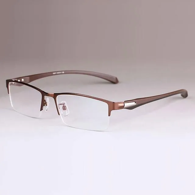 Brillengestell für Herren Eyewear Flexible Tempel Beine IP Galvanik Legierungsmaterial, Vollrand und Halbrand