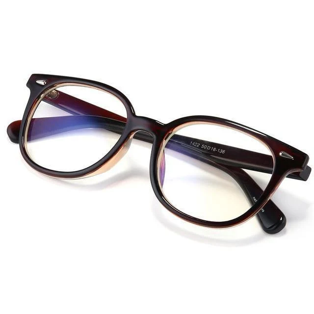 Computer Brille Männer Frauen Anti Blue Light Brillen Rahmen transparente Linse Männer Grad