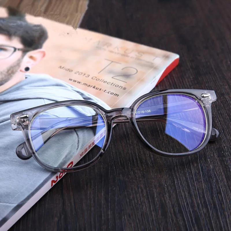 Computer Brille Männer Frauen Anti Blue Light Brillen Rahmen transparente Linse Männer Grad