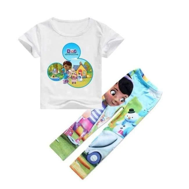 Baumwolle T-Shirts Leggings für Mädchen Blumen Hosen für Mädchen Kinder Cartoon Tinycottons Leginsy Kinder Sportanzug
