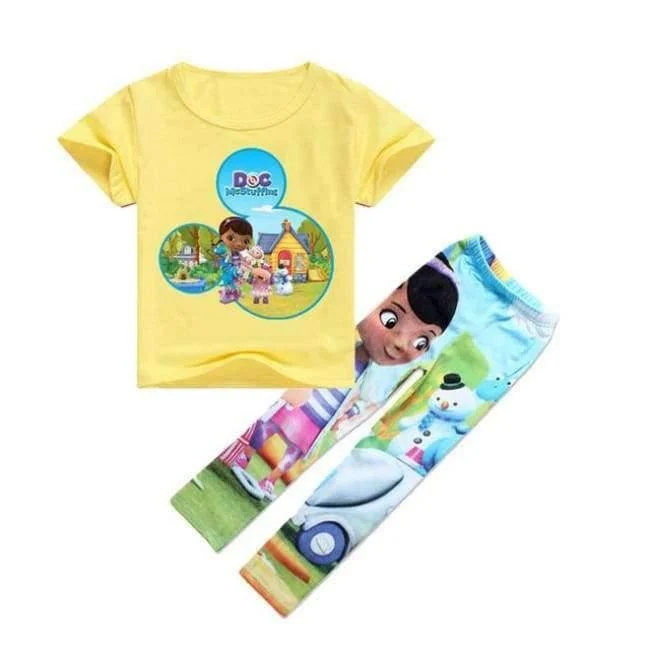 Baumwolle T-Shirts Leggings für Mädchen Blumen Hosen für Mädchen Kinder Cartoon Tinycottons Leginsy Kinder Sportanzug