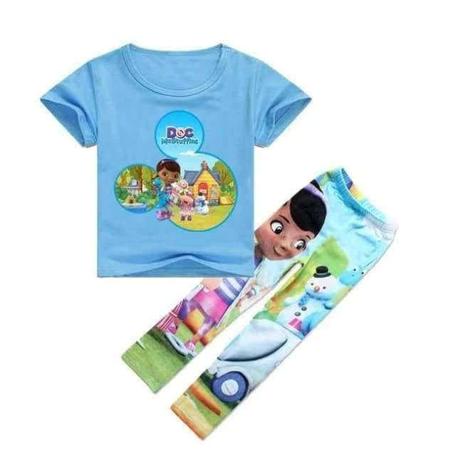 Baumwolle T-Shirts Leggings für Mädchen Blumen Hosen für Mädchen Kinder Cartoon Tinycottons Leginsy Kinder Sportanzug
