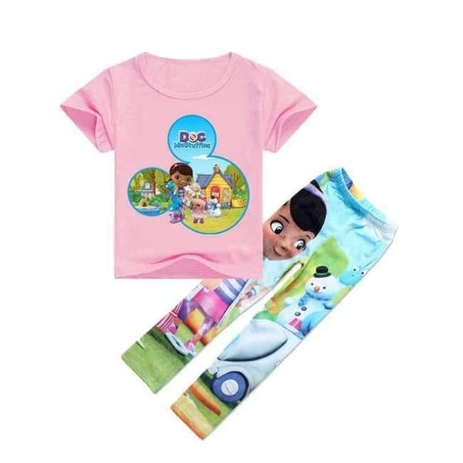 Baumwolle T-Shirts Leggings für Mädchen Blumen Hosen für Mädchen Kinder Cartoon Tinycottons Leginsy Kinder Sportanzug