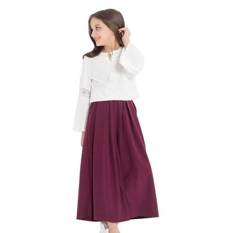 Kleidungsset für Teenager-Mädchen, Langarmshirt, Oberteil, weite Hose, zweiteilige Kleidungssets, 2018 Frühling/Herbst, neue Anzüge für große Mädchen