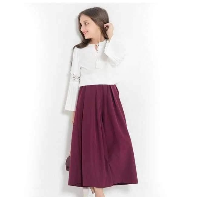 Kleidungsset für Teenager-Mädchen, Langarmshirt, Oberteil, weite Hose, zweiteilige Kleidungssets, 2018 Frühling/Herbst, neue Anzüge für große Mädchen