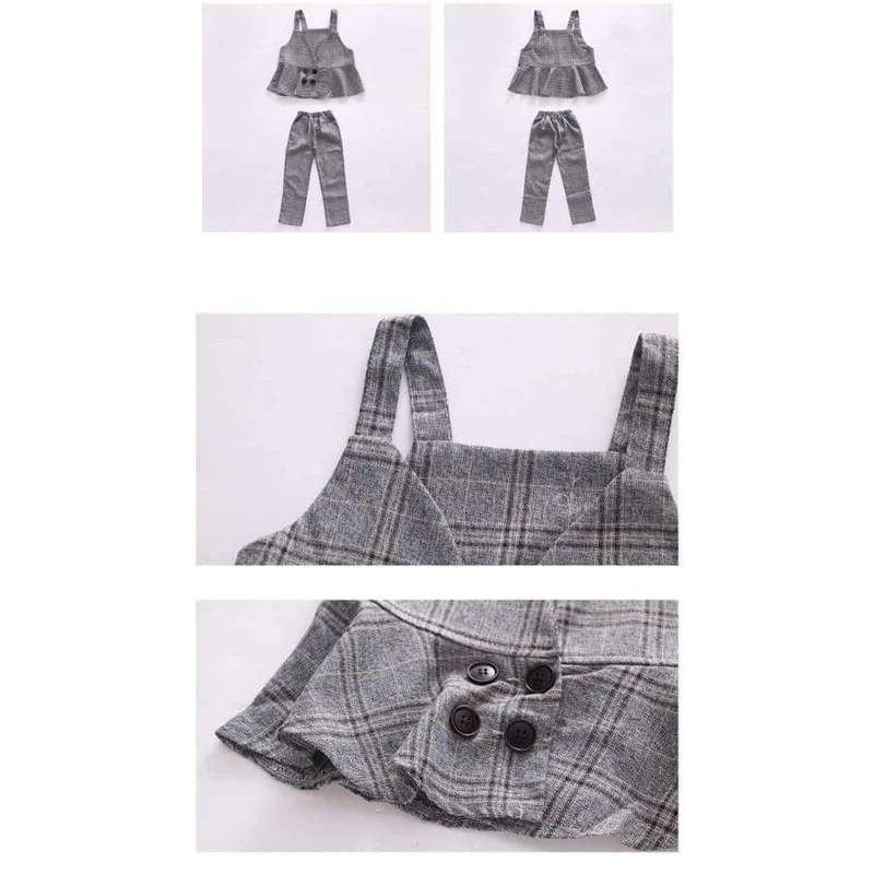 Teenager-Mädchen-Kleidungsset, Kinder-Trainingsanzug für Mädchen, Sportanzug, Schuluniform, karierte Mädchenkleidung, Frühling, 3-teilige Kinderkleidung