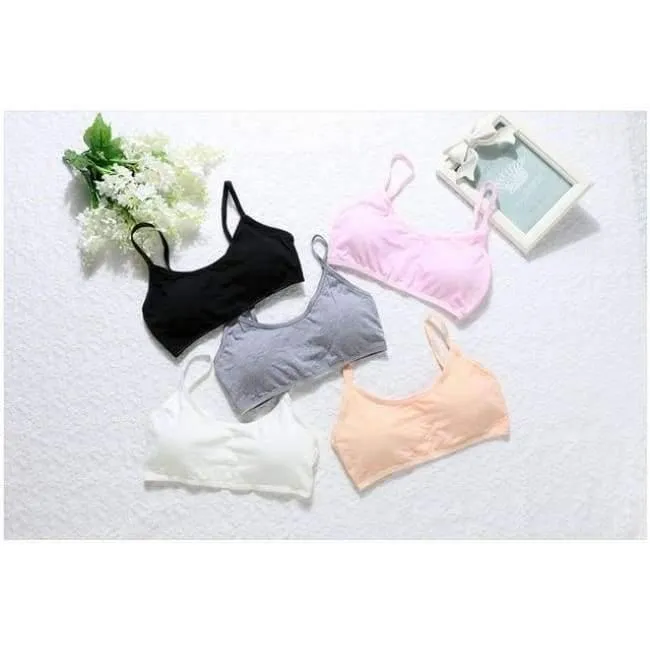 Xnumxpcs / lot kind baumwolle bh für junge mädchen kinder teenager underwear drahtlose kleine ausbildung pubertät bhs unterwäsche kleidung