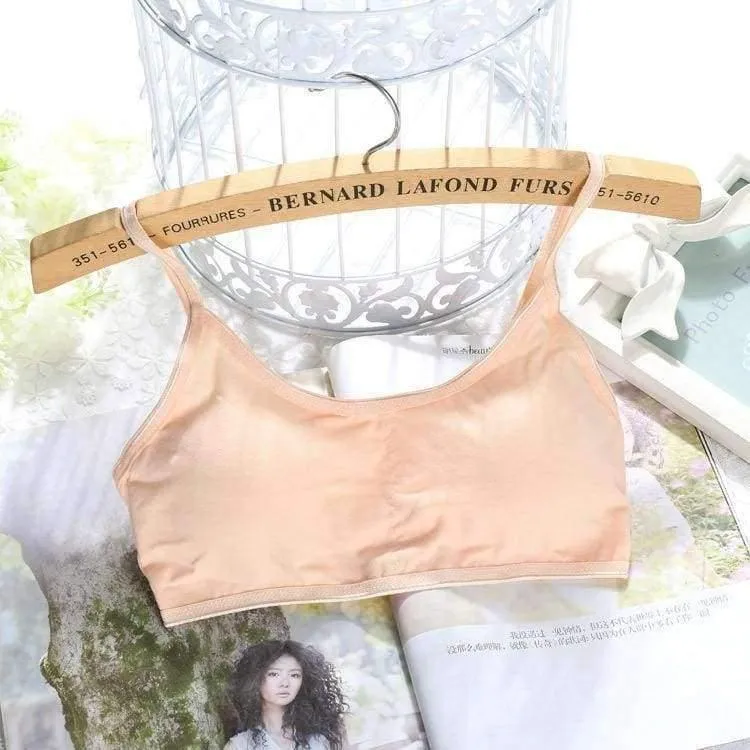 Xnumxpcs / lot kind baumwolle bh für junge mädchen kinder teenager underwear drahtlose kleine ausbildung pubertät bhs unterwäsche kleidung