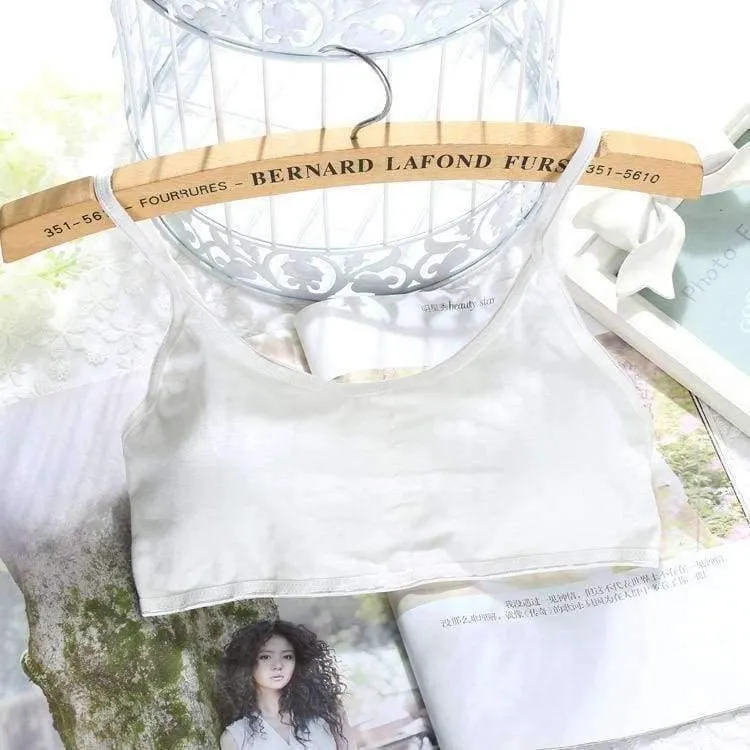 Xnumxpcs / lot kind baumwolle bh für junge mädchen kinder teenager underwear drahtlose kleine ausbildung pubertät bhs unterwäsche kleidung