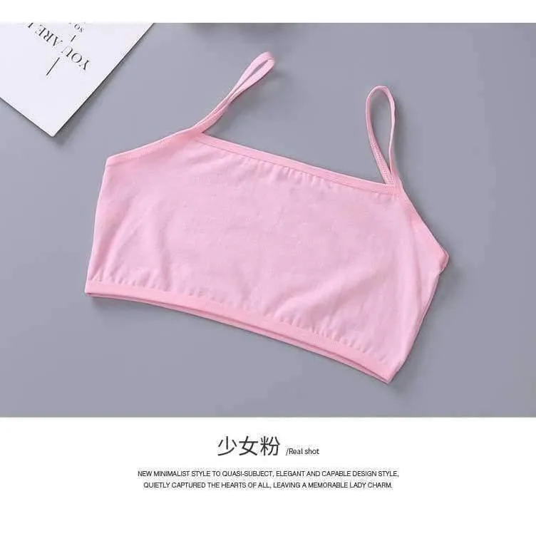 4pcs / Lot jugendlich Mädchen-Trägershirt-Jugendkind-weiche Baumwollunterwäsche-Trainings-BH-Kleidung 10 12 14 16