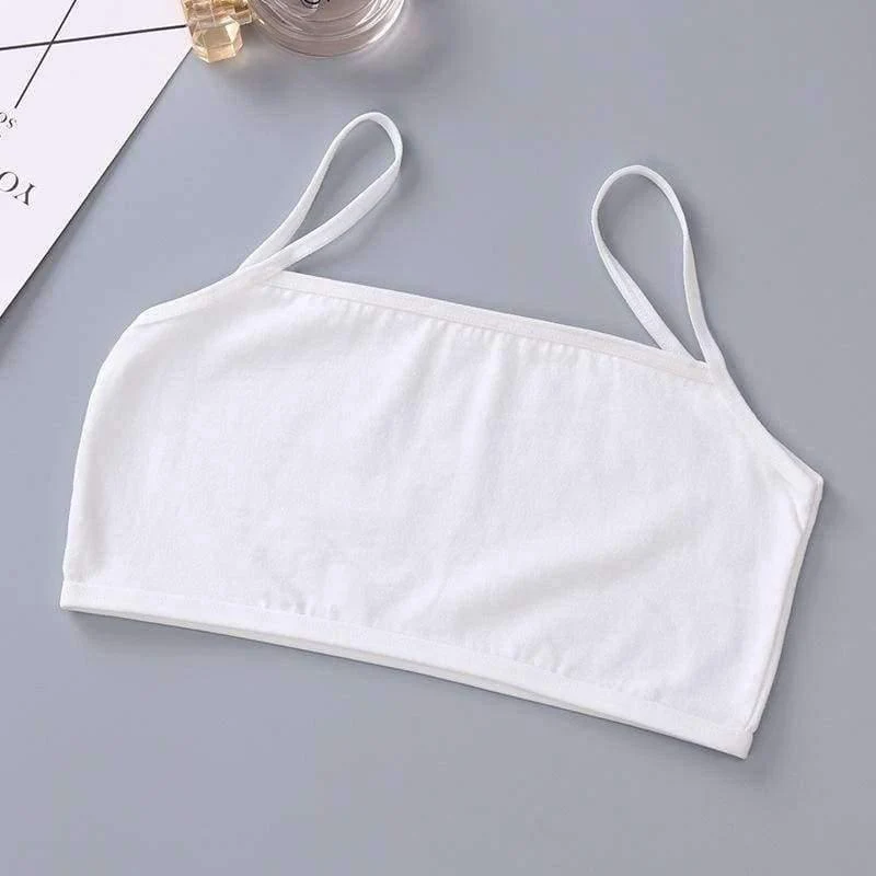 4pcs / Lot jugendlich Mädchen-Trägershirt-Jugendkind-weiche Baumwollunterwäsche-Trainings-BH-Kleidung 10 12 14 16
