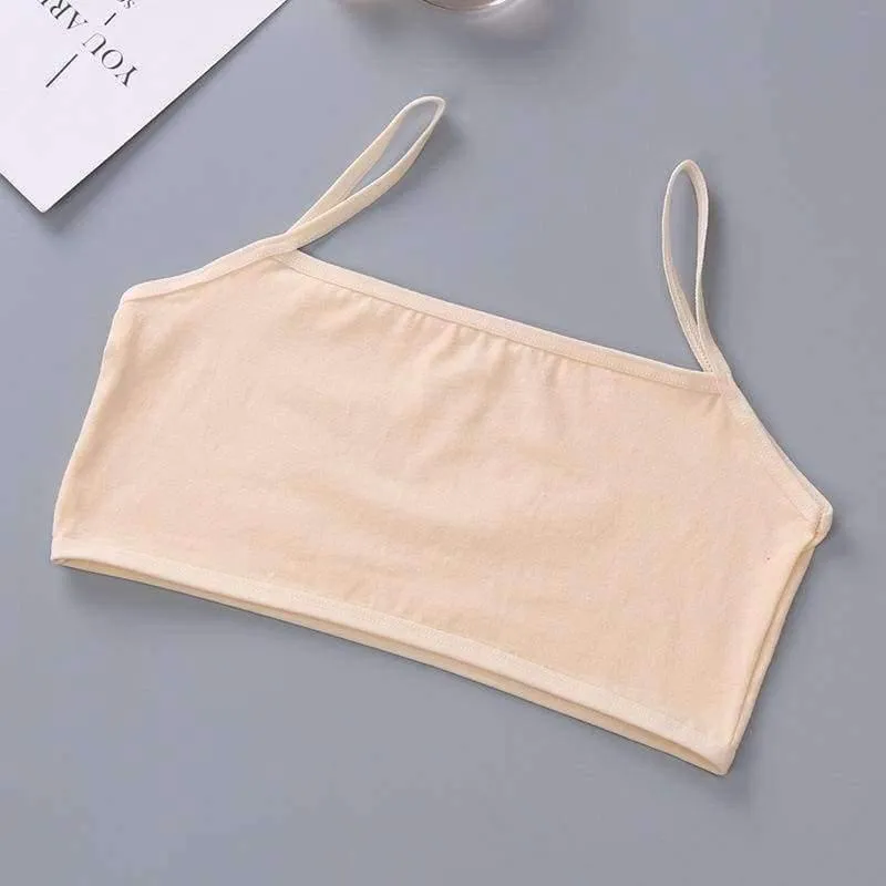 4pcs / Lot jugendlich Mädchen-Trägershirt-Jugendkind-weiche Baumwollunterwäsche-Trainings-BH-Kleidung 10 12 14 16
