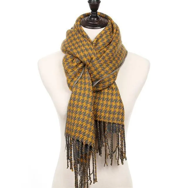 Kaschmir Schal Luxus Marke Klassische Pashmina Schal Frauen Quasten Schals Wraps Herbst Winter