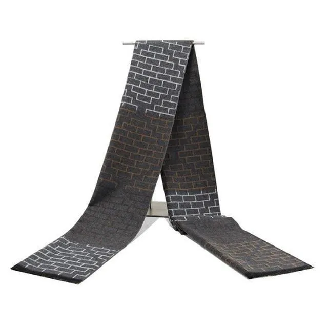 Männer Schal Baumwolle Quaste Doppel Feine Streifen Plaid Schals Männer Winter Neue Mode Gestreiften Schal für Männer Wraps