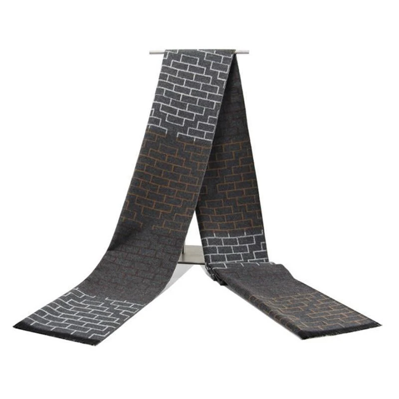 Männer Schal Baumwolle Quaste Doppel Feine Streifen Plaid Schals Männer Winter Neue Mode Gestreiften Schal für Männer Wraps