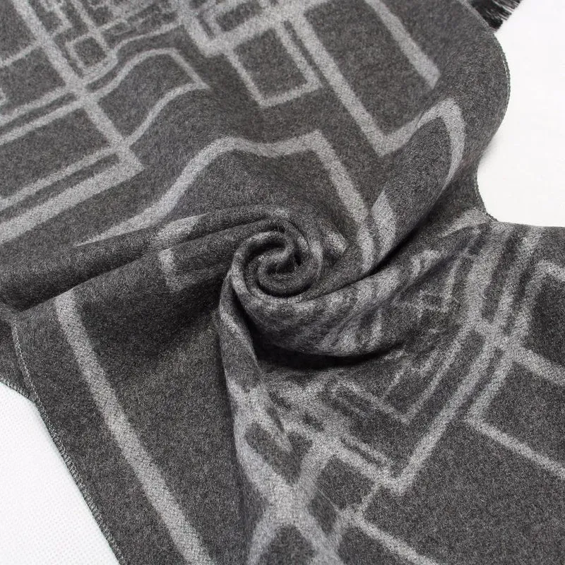 Men Classic Cashmere Geometric Schal Winter Warm Soft Tassel fashion Schal Wrap Schal