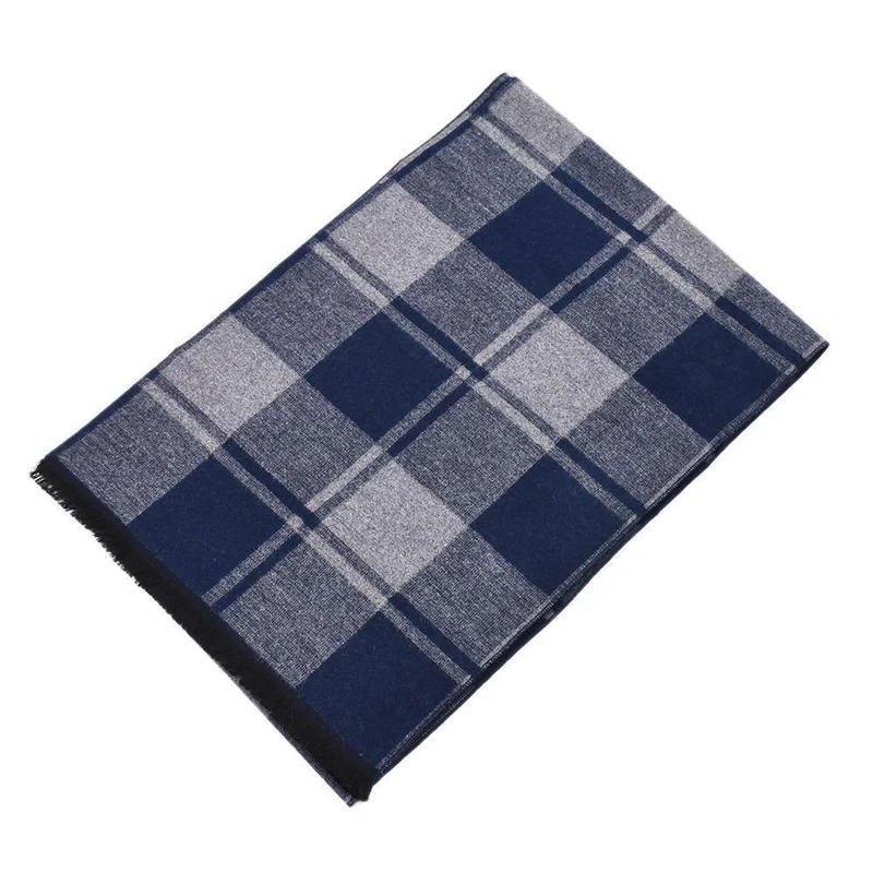 Männer Neue Herbst Plaids Kontrast Farben Langer Schal Männliche Streifen Geometric Wrap Winter Chevron