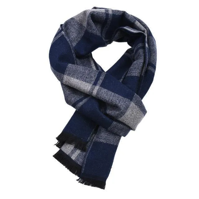 Männer Neue Herbst Plaids Kontrast Farben Langer Schal Männliche Streifen Geometric Wrap Winter Chevron