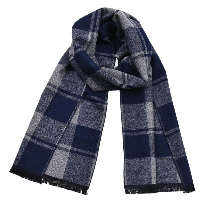 Männer Neue Herbst Plaids Kontrast Farben Langer Schal Männliche Streifen Geometric Wrap Winter Chevron