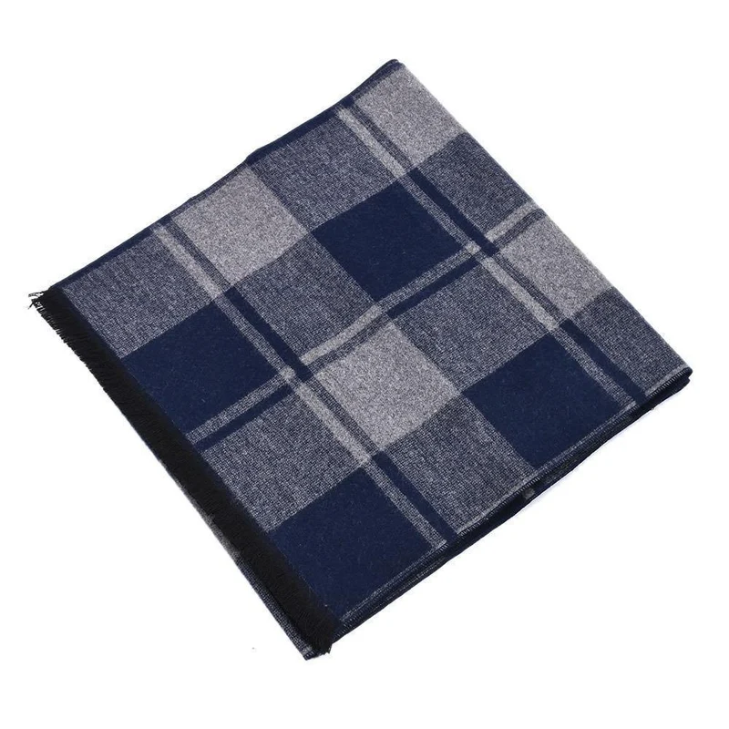Männer Neue Herbst Plaids Kontrast Farben Langer Schal Männliche Streifen Geometric Wrap Winter Chevron