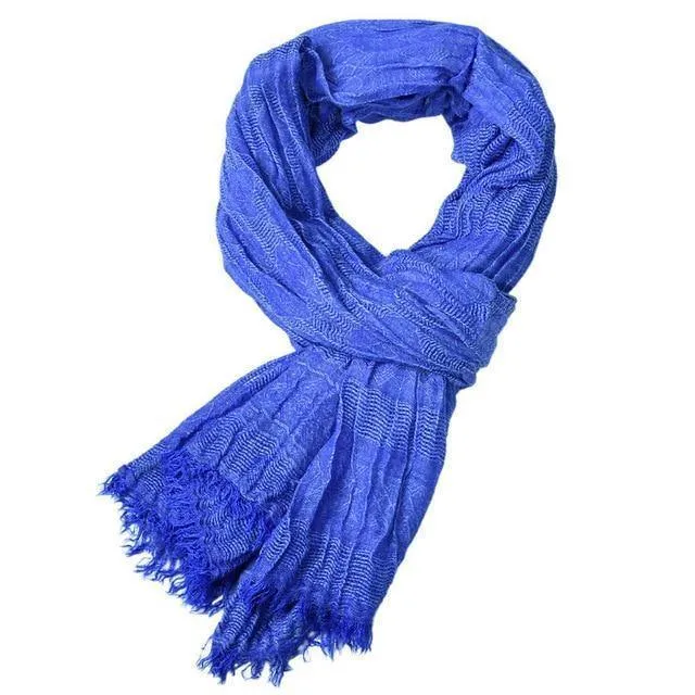 Männer Viskose Solide Chevron Langer Schal Weiche Winter Sommer Krepp Mode Dünne Schal Herbst