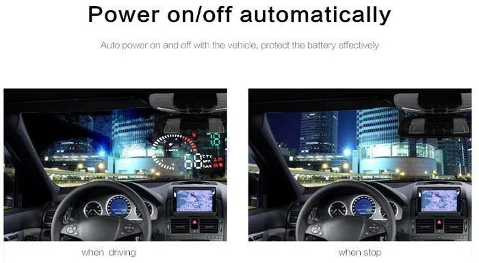 X6 3-Zoll-Auto-HUD-Head-Up-Display OBD2 II Universal-Überdrehzahl-Warnsystem Projektor Windschutzscheibe Auto Elektronischer Spannungsalarm