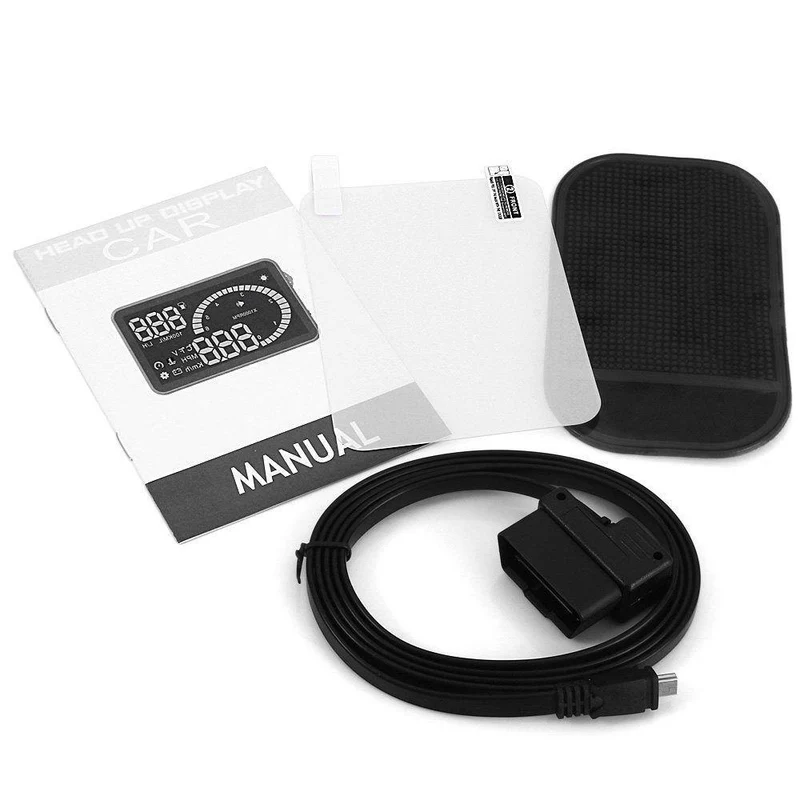 X6 3-Zoll-Auto-HUD-Head-Up-Display OBD2 II Universal-Überdrehzahl-Warnsystem Projektor Windschutzscheibe Auto Elektronischer Spannungsalarm