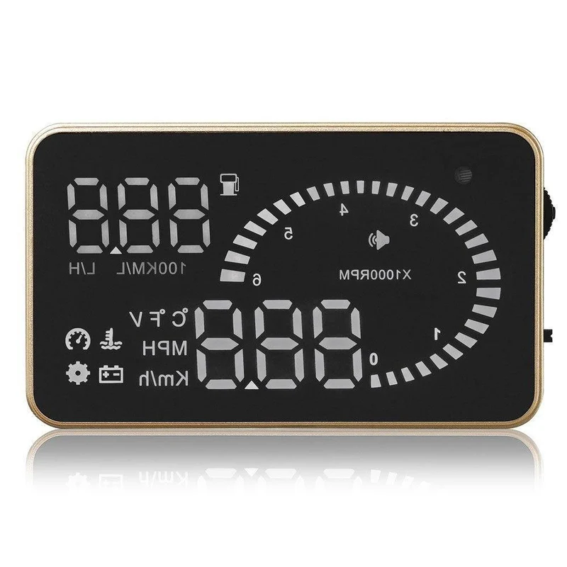 X6 3-Zoll-Auto-HUD-Head-Up-Display OBD2 II Universal-Überdrehzahl-Warnsystem Projektor Windschutzscheibe Auto Elektronischer Spannungsalarm
