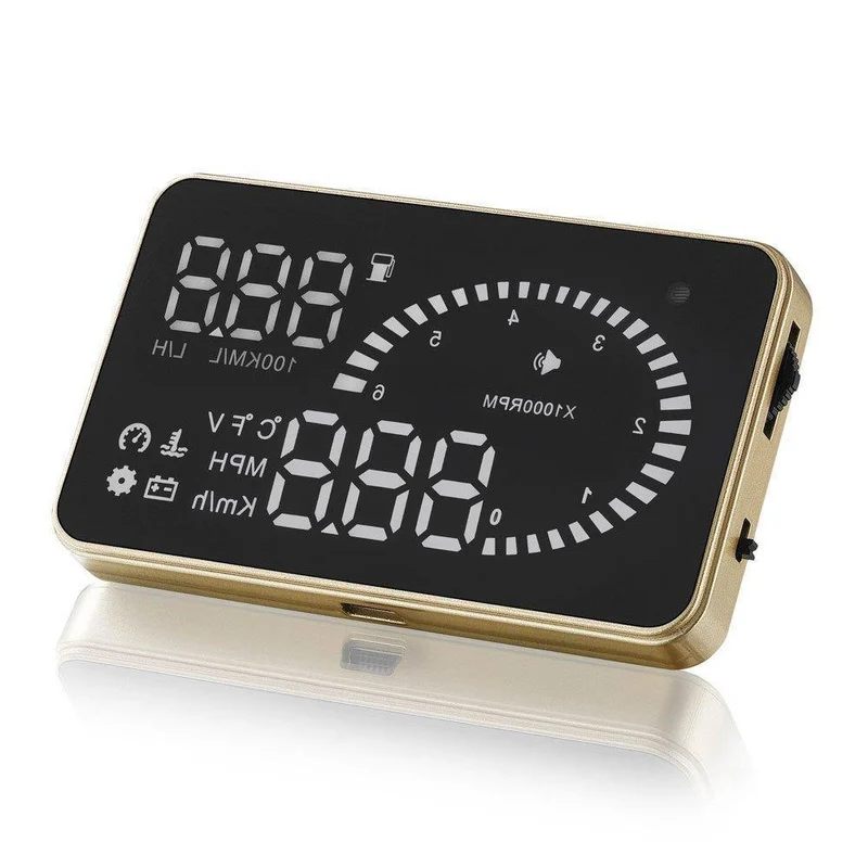 X6 3-Zoll-Auto-HUD-Head-Up-Display OBD2 II Universal-Überdrehzahl-Warnsystem Projektor Windschutzscheibe Auto Elektronischer Spannungsalarm
