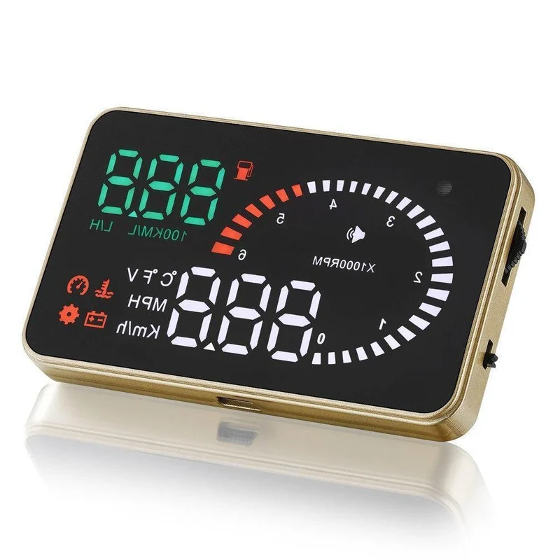 X6 3-Zoll-Auto-HUD-Head-Up-Display OBD2 II Universal-Überdrehzahl-Warnsystem Projektor Windschutzscheibe Auto Elektronischer Spannungsalarm