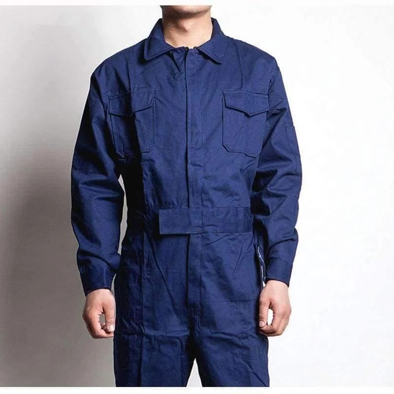 Herren-Arbeitsoverall, langärmelig, Arbeitsoverall, bequeme Baumwolle, Arbeitskleidung, Arbeitskleidung, Mechaniker, Autoreparatur, Übergröße M-4XL