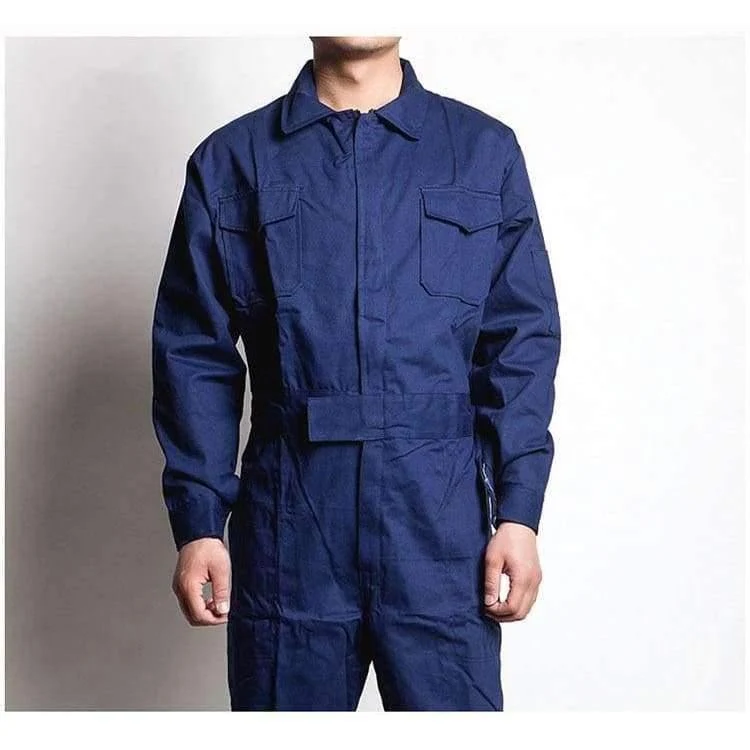 Herren-Arbeitsoverall, langärmelig, Arbeitsoverall, bequeme Baumwolle, Arbeitskleidung, Arbeitskleidung, Mechaniker, Autoreparatur, Übergröße M-4XL