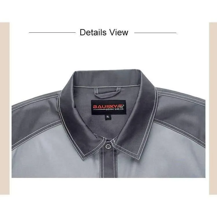 Herren Kurzarm Polo-Shirt Hochwertige Arbeitskleidung Hemd Arbeitshemd Ingenieur Uniform Jacke Mechaniker Polo-Shirt