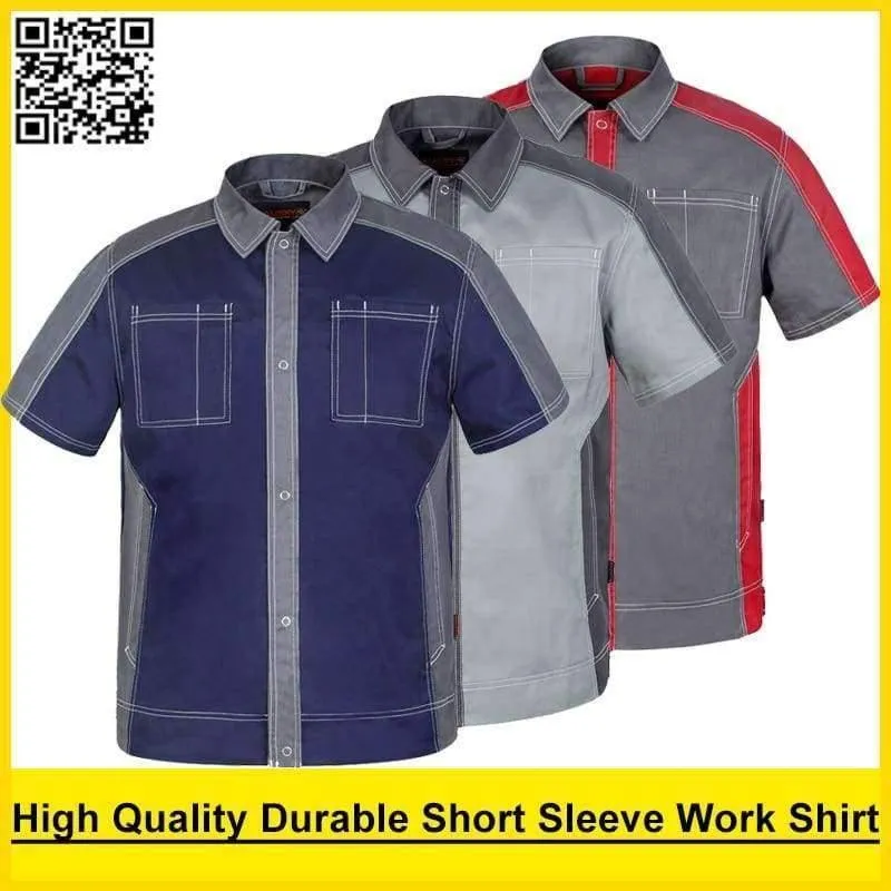 Herren Kurzarm Polo-Shirt Hochwertige Arbeitskleidung Hemd Arbeitshemd Ingenieur Uniform Jacke Mechaniker Polo-Shirt