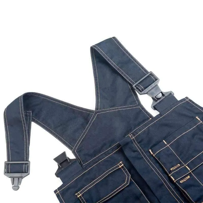 Männer Frauen Arbeitsoveralls Multifunktionale Taschen Mechaniker Strap Overalls Hosen Hochwertige Arbeitskleidung Uniformen