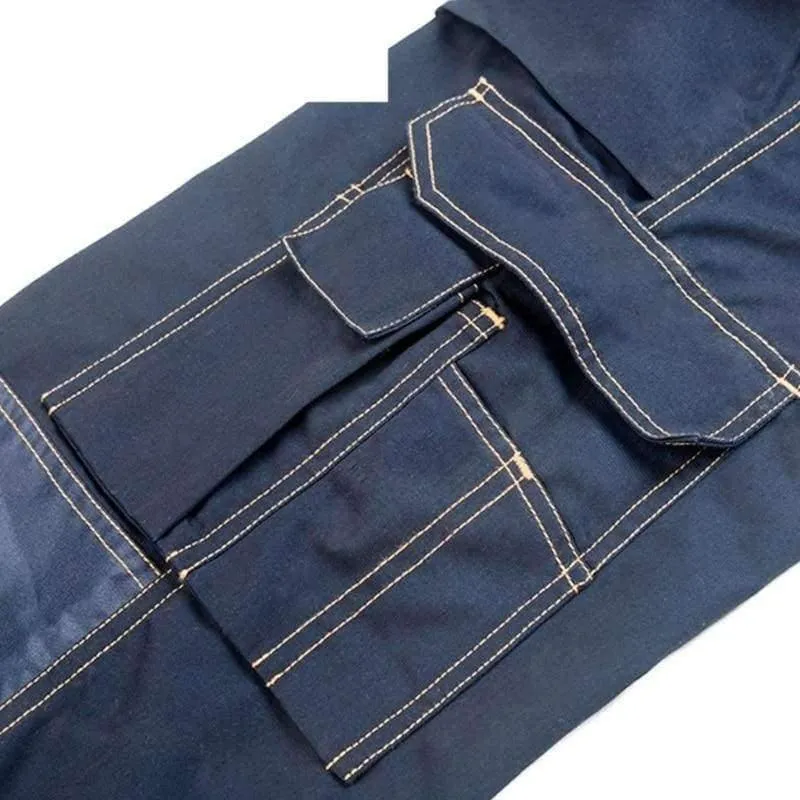 Männer Frauen Arbeitsoveralls Multifunktionale Taschen Mechaniker Strap Overalls Hosen Hochwertige Arbeitskleidung Uniformen