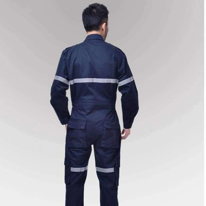 Herren-Arbeitskleidung, reflektierender Streifen-Overall, Arbeitsoverall, winddicht, Verkehrssicherheitsuniform, Arbeitskleidung, maritime Kleidung