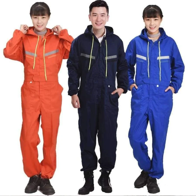 Männer Frauen Overalls Langarm Mit Kapuze Reflektierende Streifen Overalls Auto Reparatur Technik Spray Farbe Arbeitskleidung Arbeits Uniformen