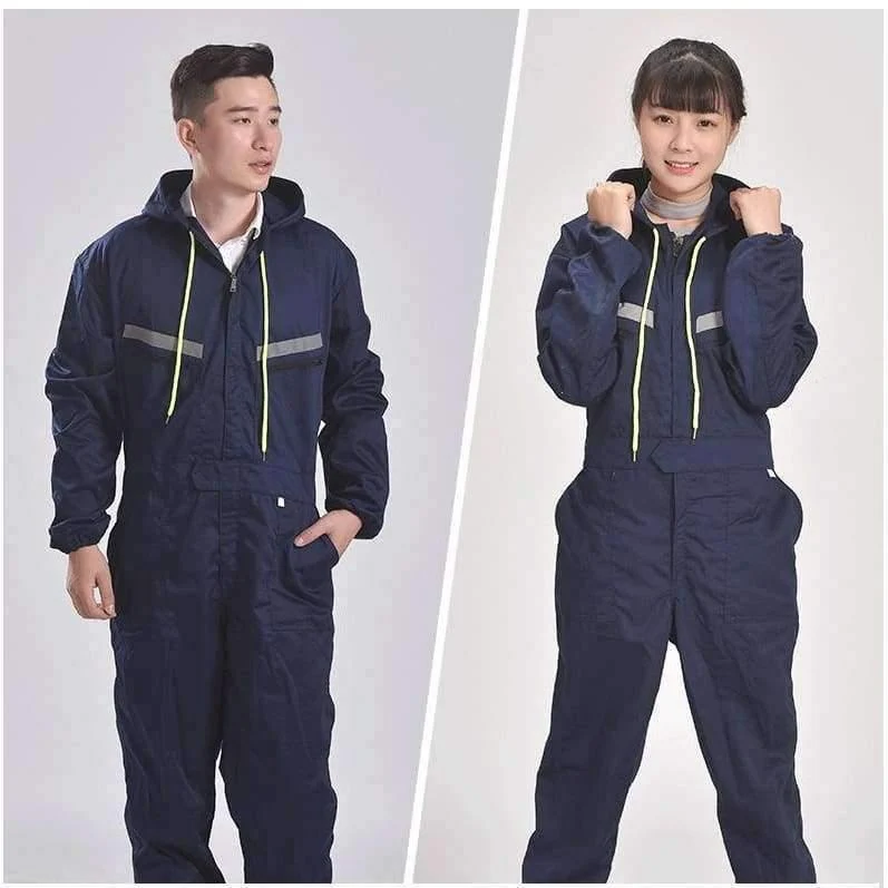 Männer Frauen Overalls Langarm Mit Kapuze Reflektierende Streifen Overalls Auto Reparatur Technik Spray Farbe Arbeitskleidung Arbeits Uniformen
