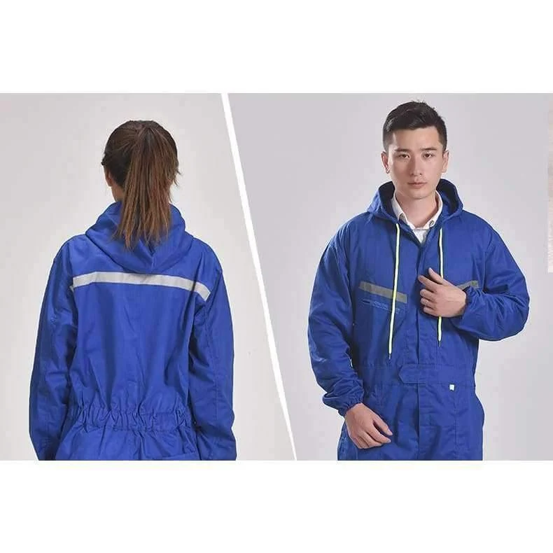 Männer Frauen Overalls Langarm Mit Kapuze Reflektierende Streifen Overalls Auto Reparatur Technik Spray Farbe Arbeitskleidung Arbeits Uniformen