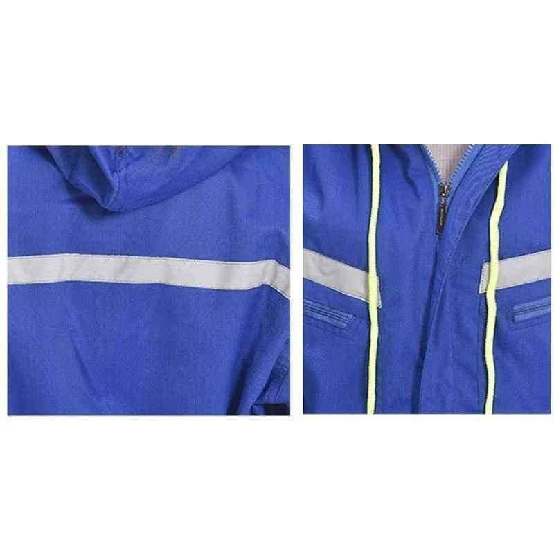 Männer Frauen Overalls Langarm Mit Kapuze Reflektierende Streifen Overalls Auto Reparatur Technik Spray Farbe Arbeitskleidung Arbeits Uniformen
