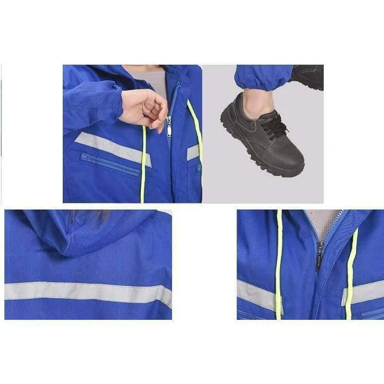 Männer Frauen Overalls Langarm Mit Kapuze Reflektierende Streifen Overalls Auto Reparatur Technik Spray Farbe Arbeitskleidung Arbeits Uniformen