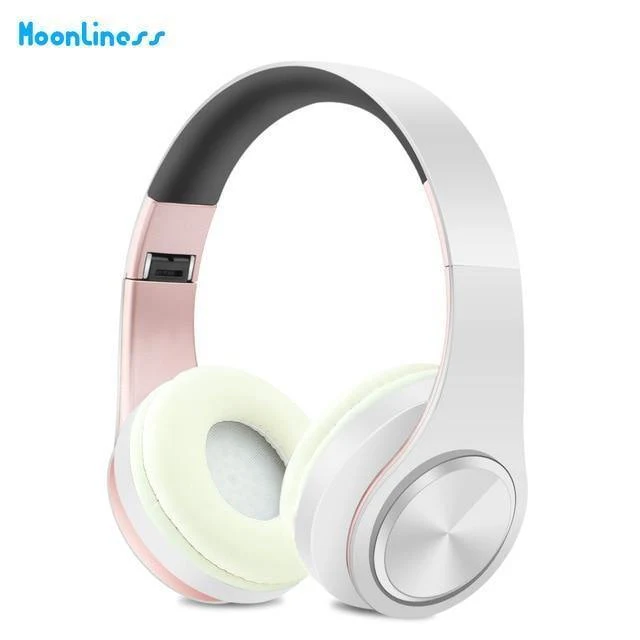 Drahtlose Kopfhörer Bluetooth Stereo Faltbarer Kopfhörer Audio Mp3 Einstellbare Kopfhörer mit Mikrofon für Musik