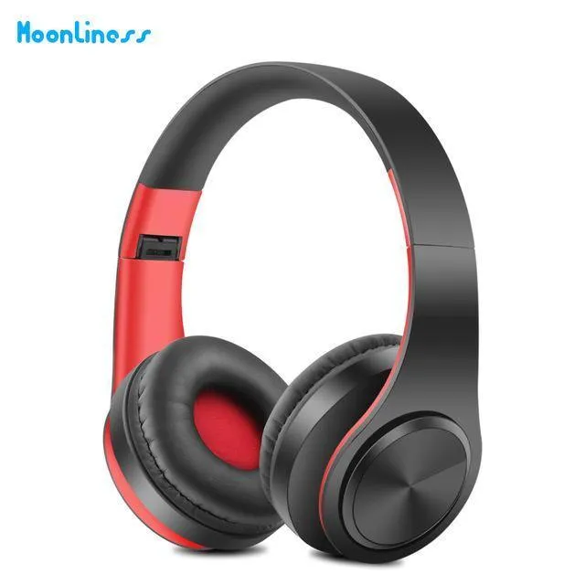Drahtlose Kopfhörer Bluetooth Stereo Faltbarer Kopfhörer Audio Mp3 Einstellbare Kopfhörer mit Mikrofon für Musik