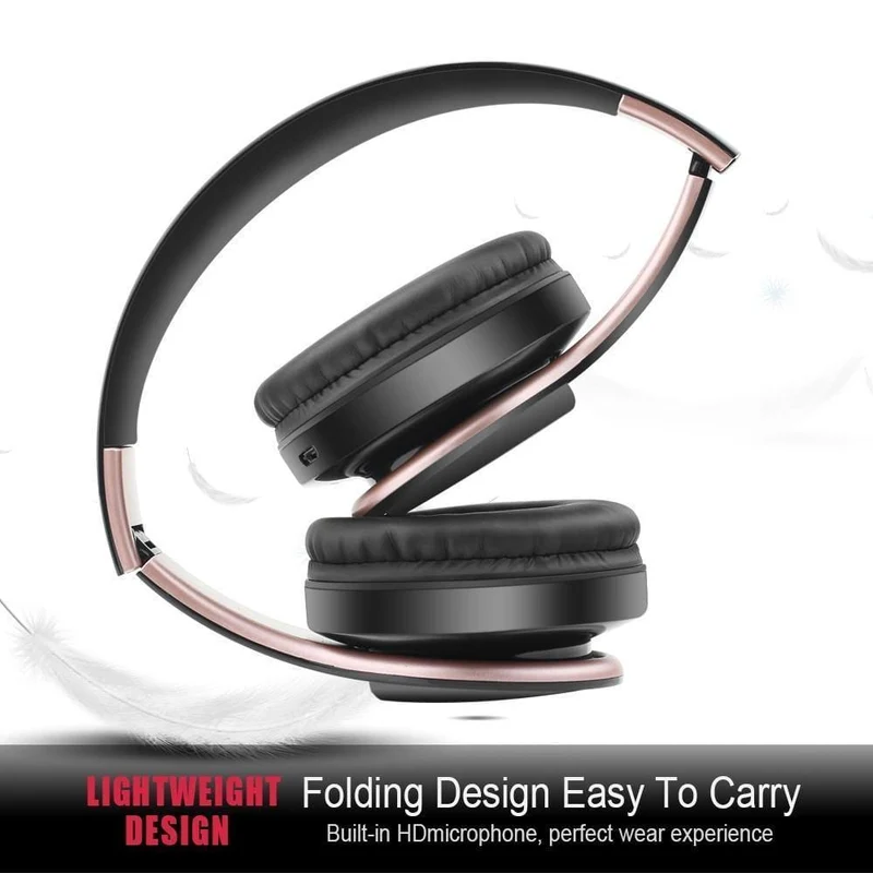 Drahtlose Kopfhörer Bluetooth Stereo Faltbarer Kopfhörer Audio Mp3 Einstellbare Kopfhörer mit Mikrofon für Musik