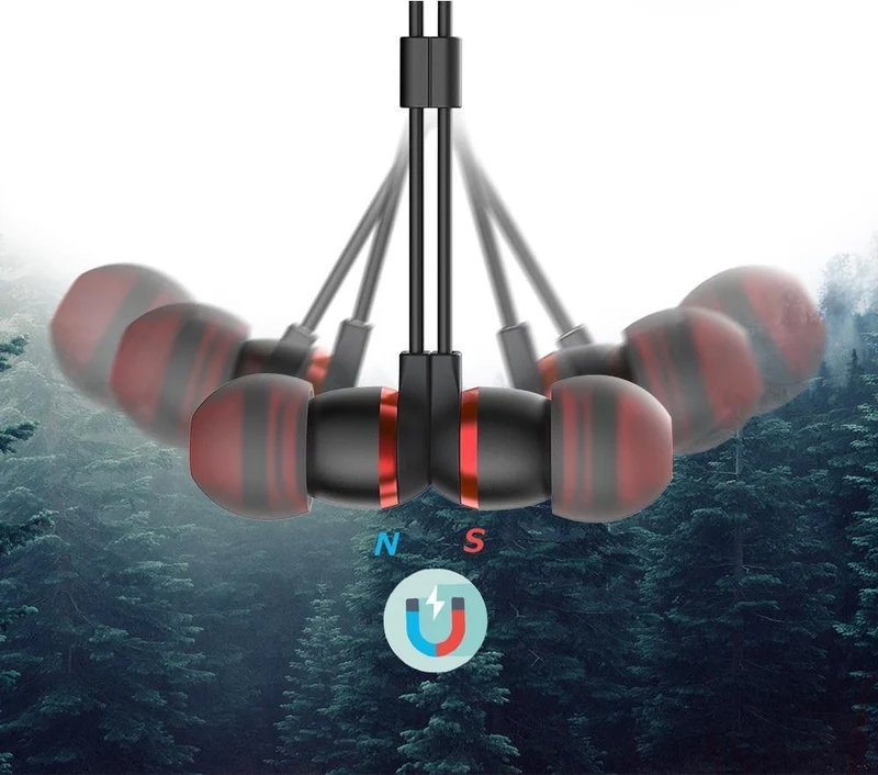 HD Sound Wireless Kopfhörer Bluetooth Kopfhörer Sport Magnetic Bass Nackenbügel Sweatproof in Kopfhörer Stereo Headset
