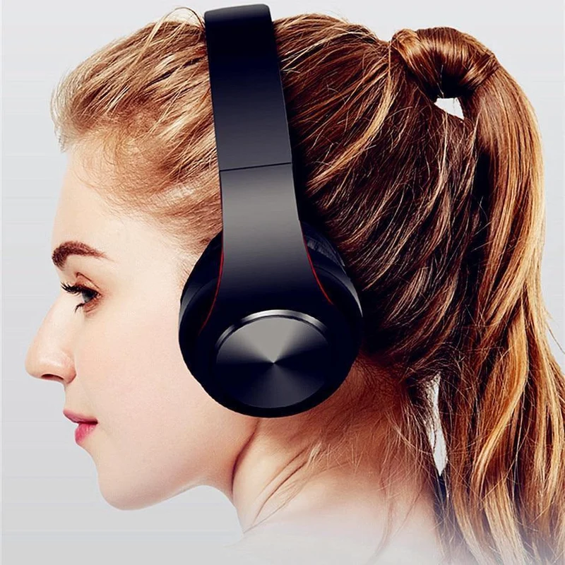 Drahtlose Kopfhörer Bluetooth Headset Faltbare Kopfhörer Einstellbar Ohrhörer Mit Mikrofon Für PC handy Mp3 SD