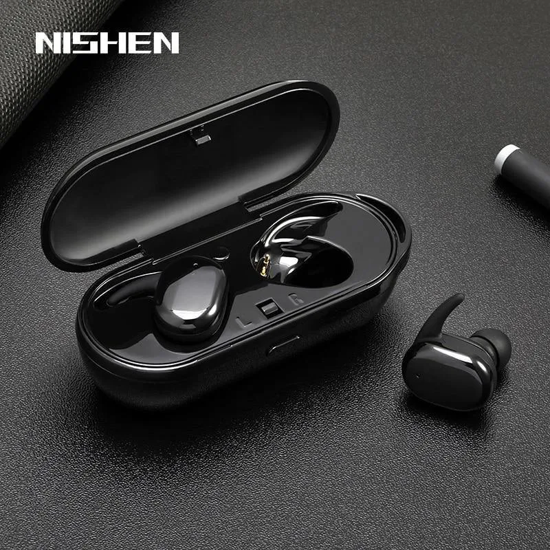 Drahtlose Mini Bluetooth Kopfhörer Für Xiaomi Huawei Mobile Stereo Ohrhörer Sport Ohr Telefon Mit Mic Tragbare Lade Box